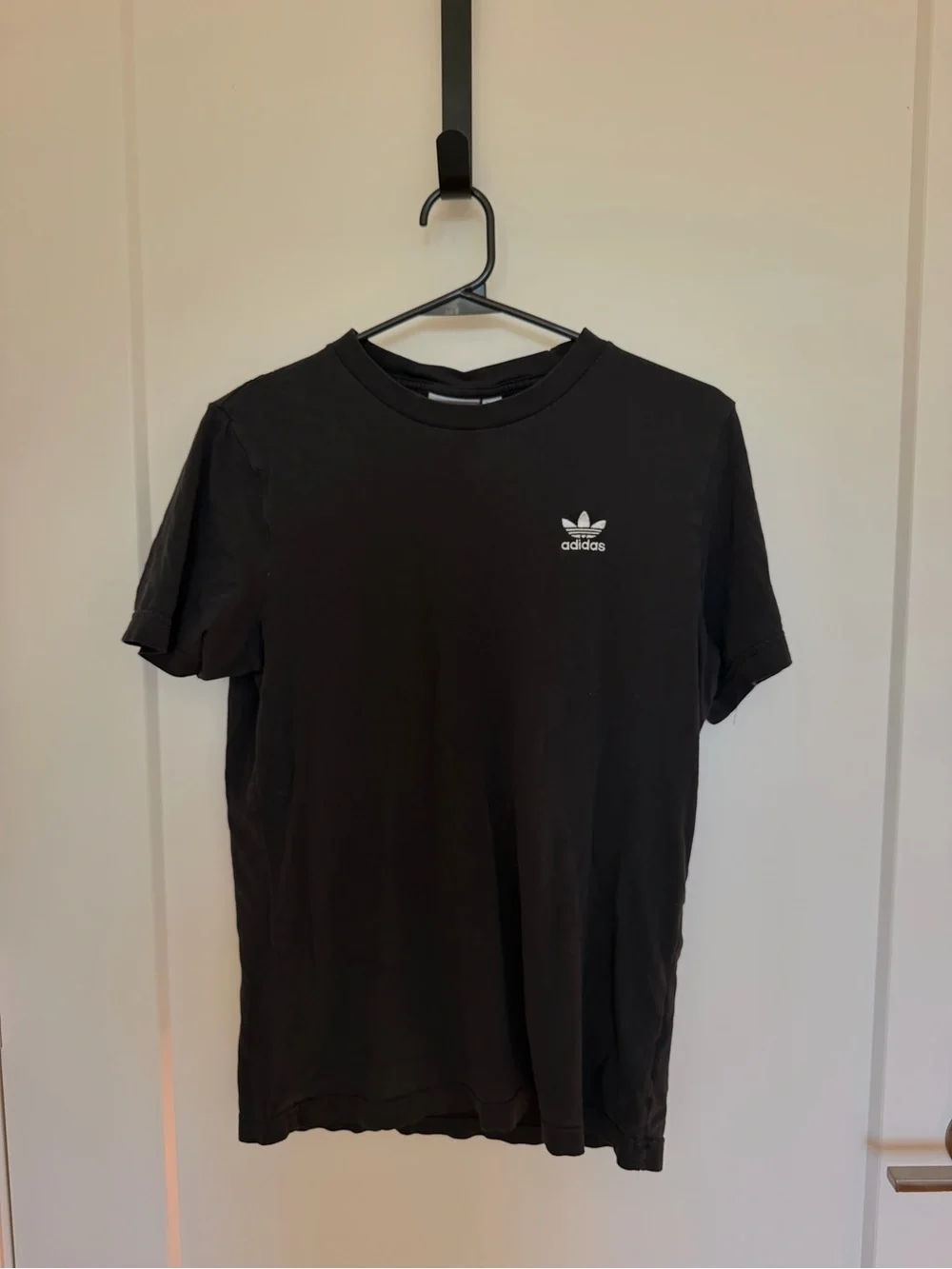 adidas Black Trefoil Logo Short-Sleeve Crew Tee